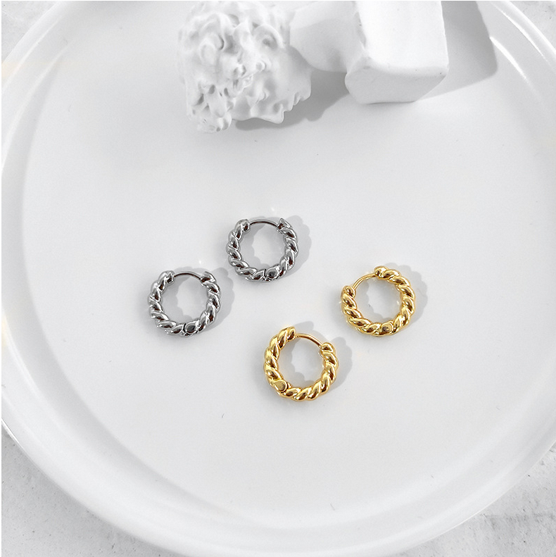 Twisty Hoop Earrings