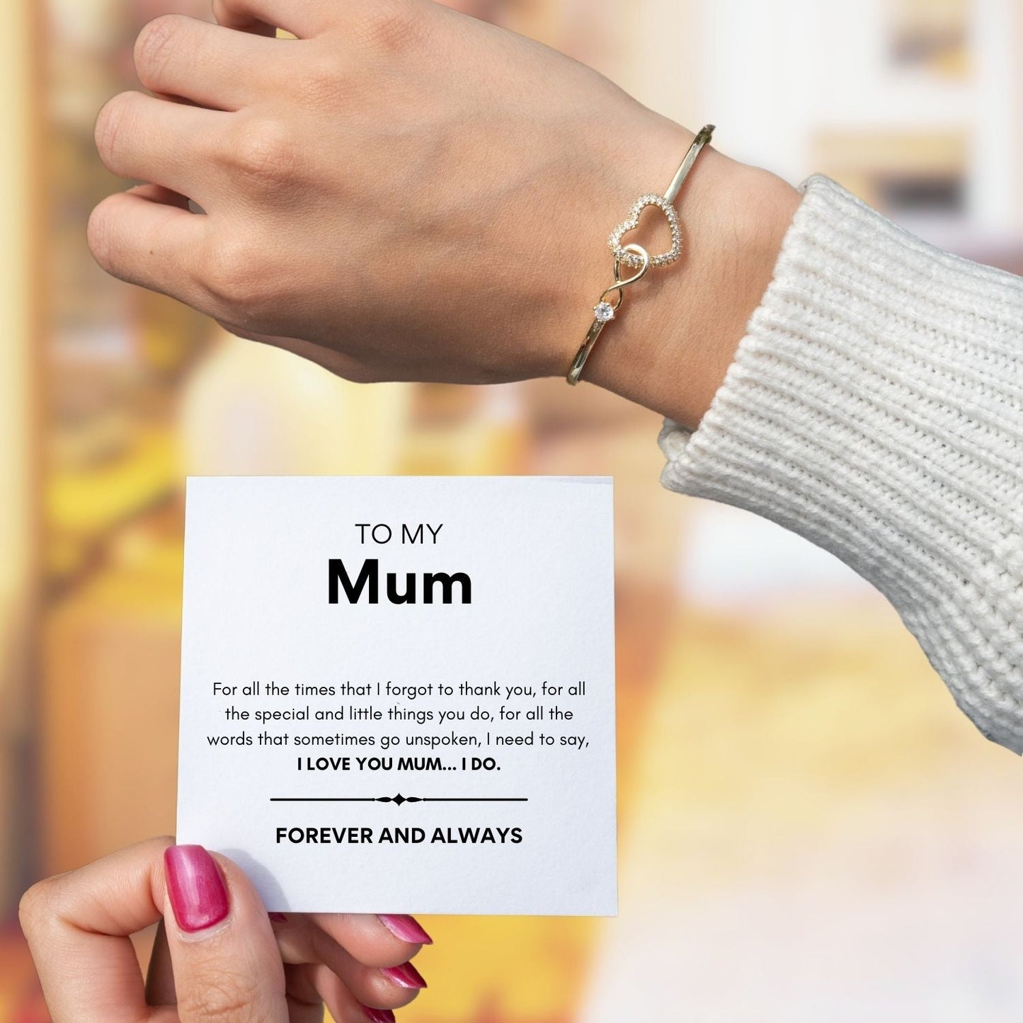 To my Mum - Infinity Love Bracelet