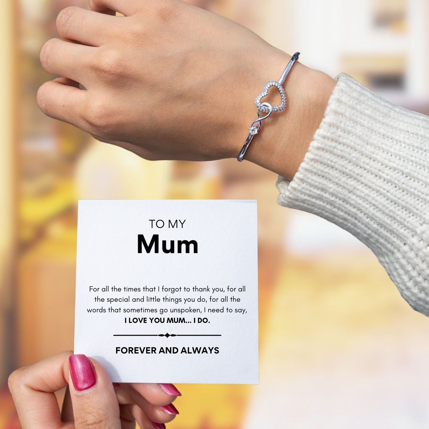 To my Mum - Infinity Love Bracelet