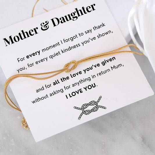 To my Mum Bracelet  - Love Knot Bracelet -  Mother's Day gift