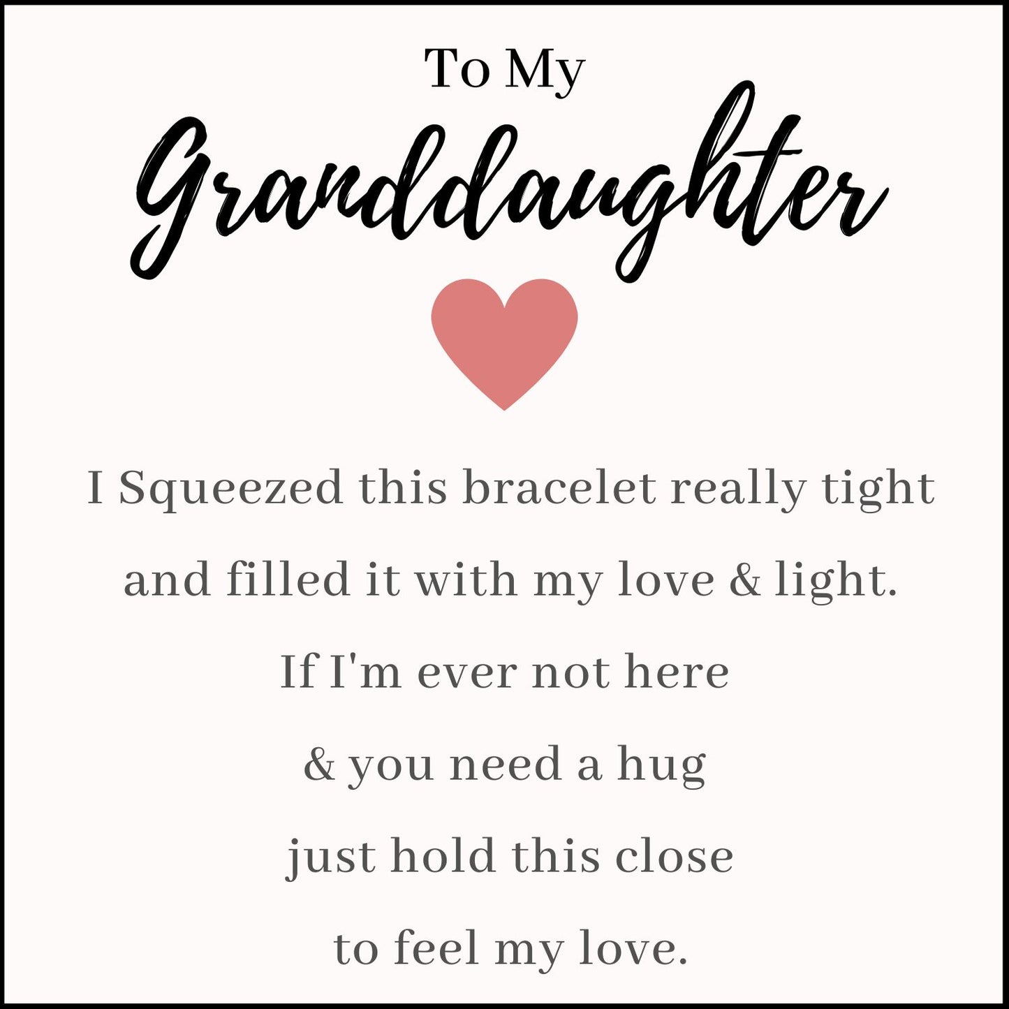 Granddaughter Love & Light - Jasper Heart Bracelet