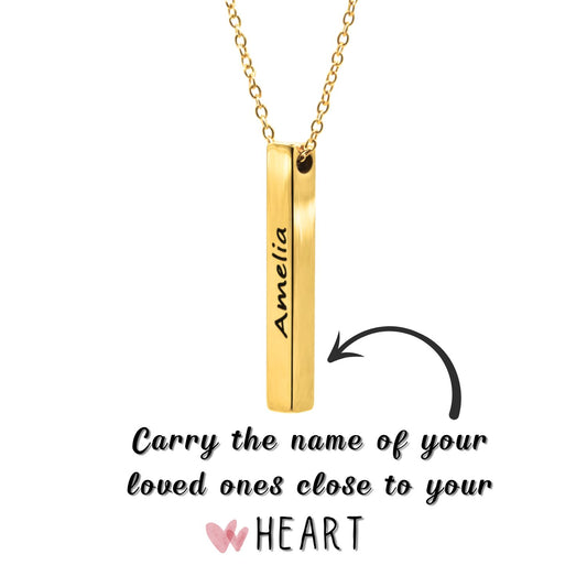 Engraved Bar Necklace