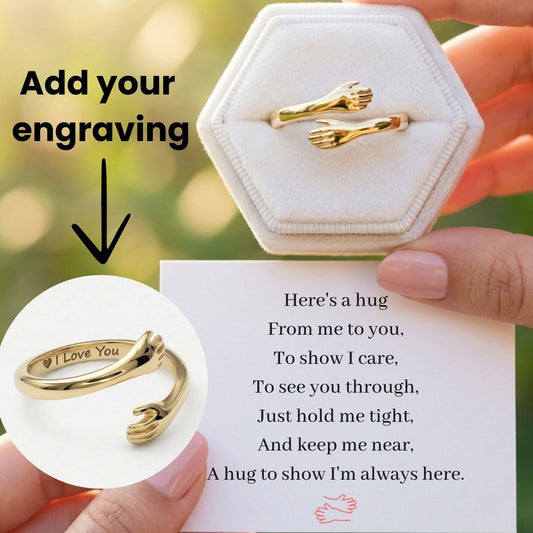 The Hug Ring Engraved