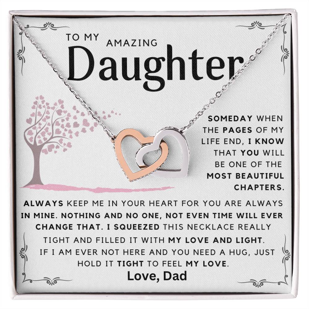 Daughter Message To My Daughter - Always Keep Me In Your Heart - Message Card Necklace ...