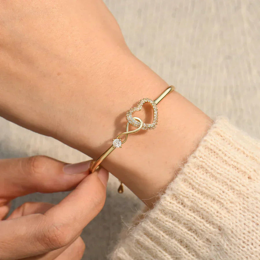 Unbiological Sister Infinity Heart Bracelet