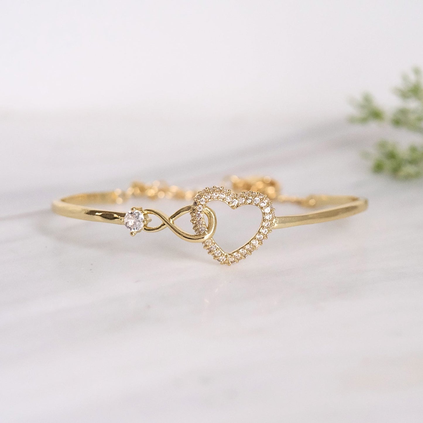 Granddaughter Love & Light - Infinity Heart Bracelet