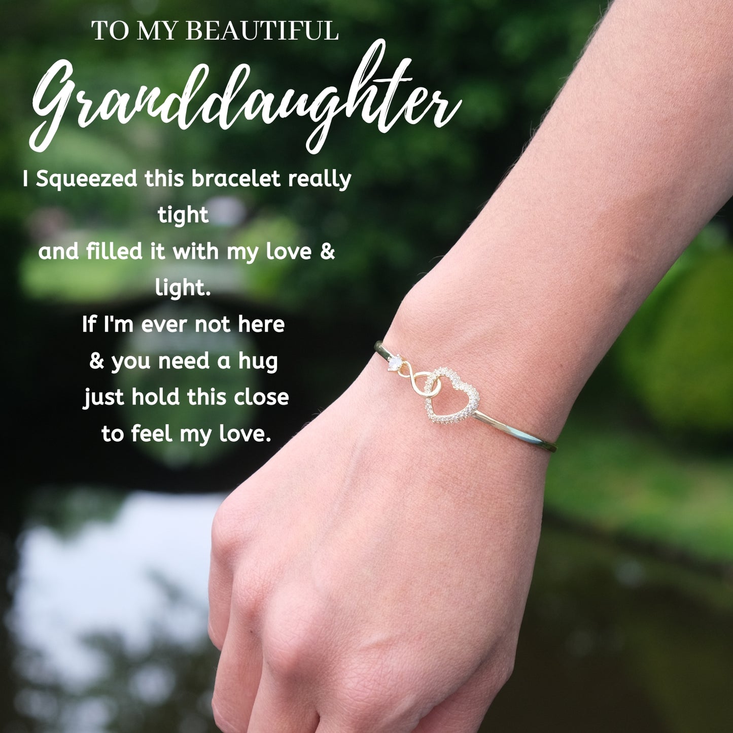 Granddaughter Love & Light - Infinity Heart Bracelet