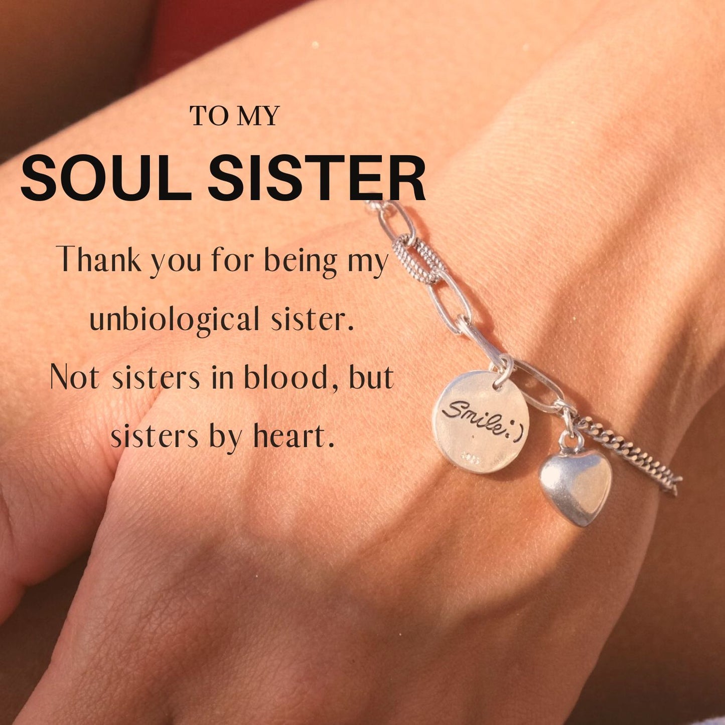 Soul Sister - Smile and Heart Charm Bracelet