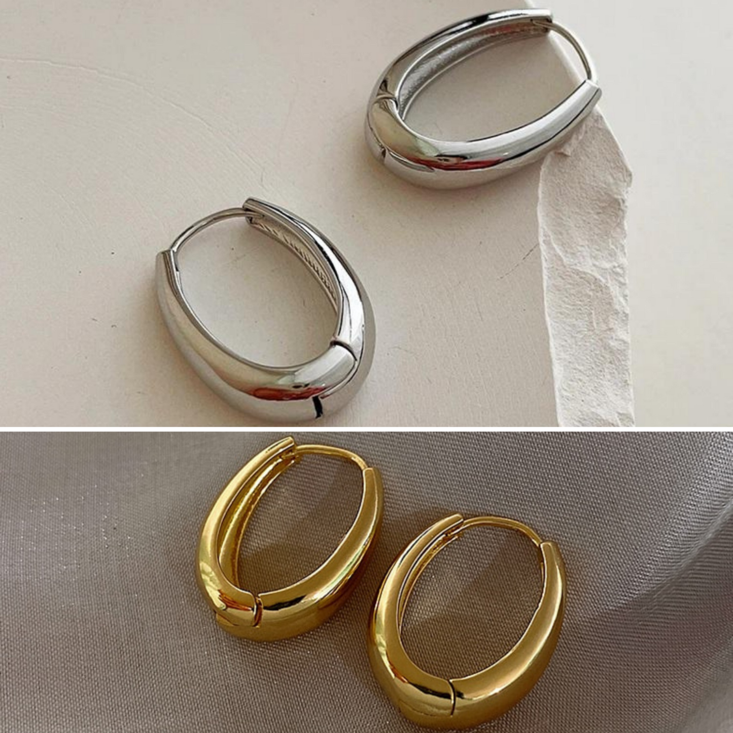 Ellipse Hoop Earrings 1+1 FREE