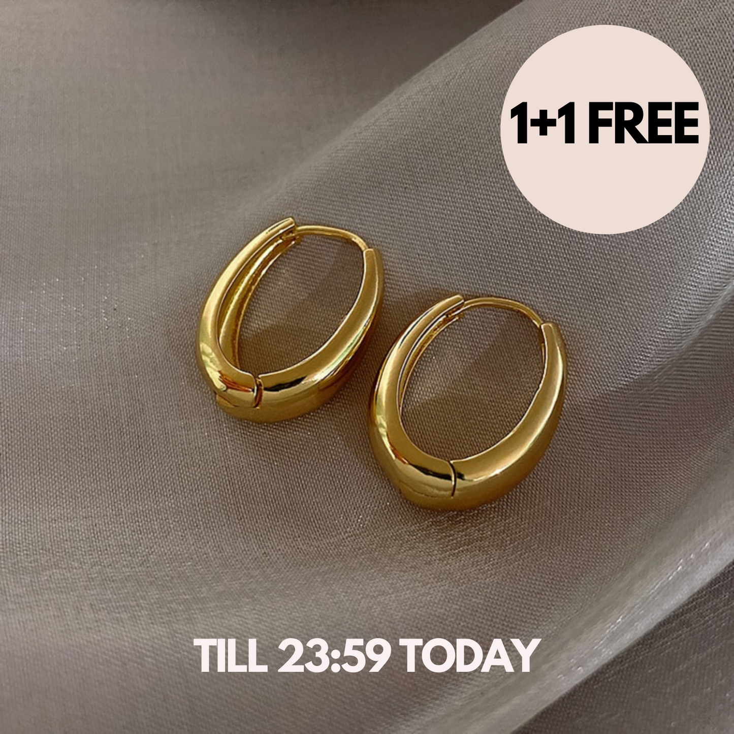 Ellipse Hoop Earrings 1+1 FREE