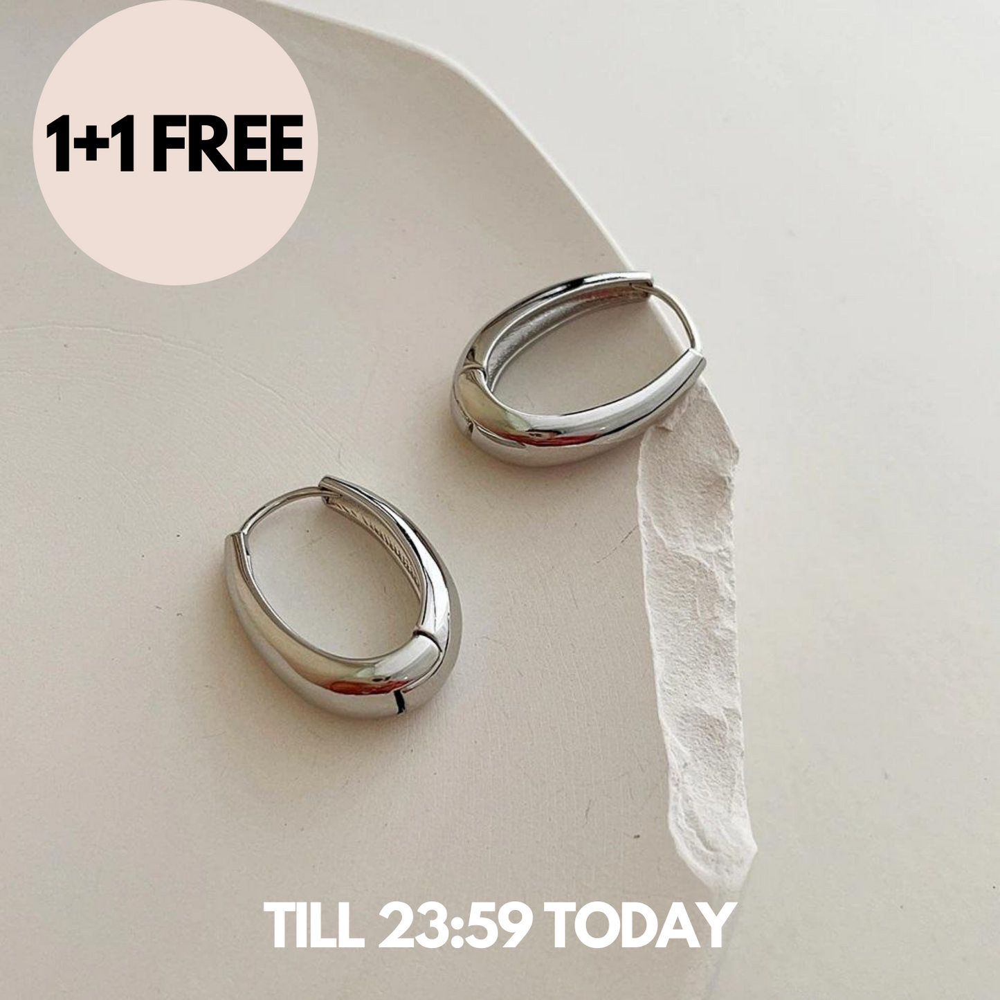 Ellipse Hoop Earrings 1+1 FREE