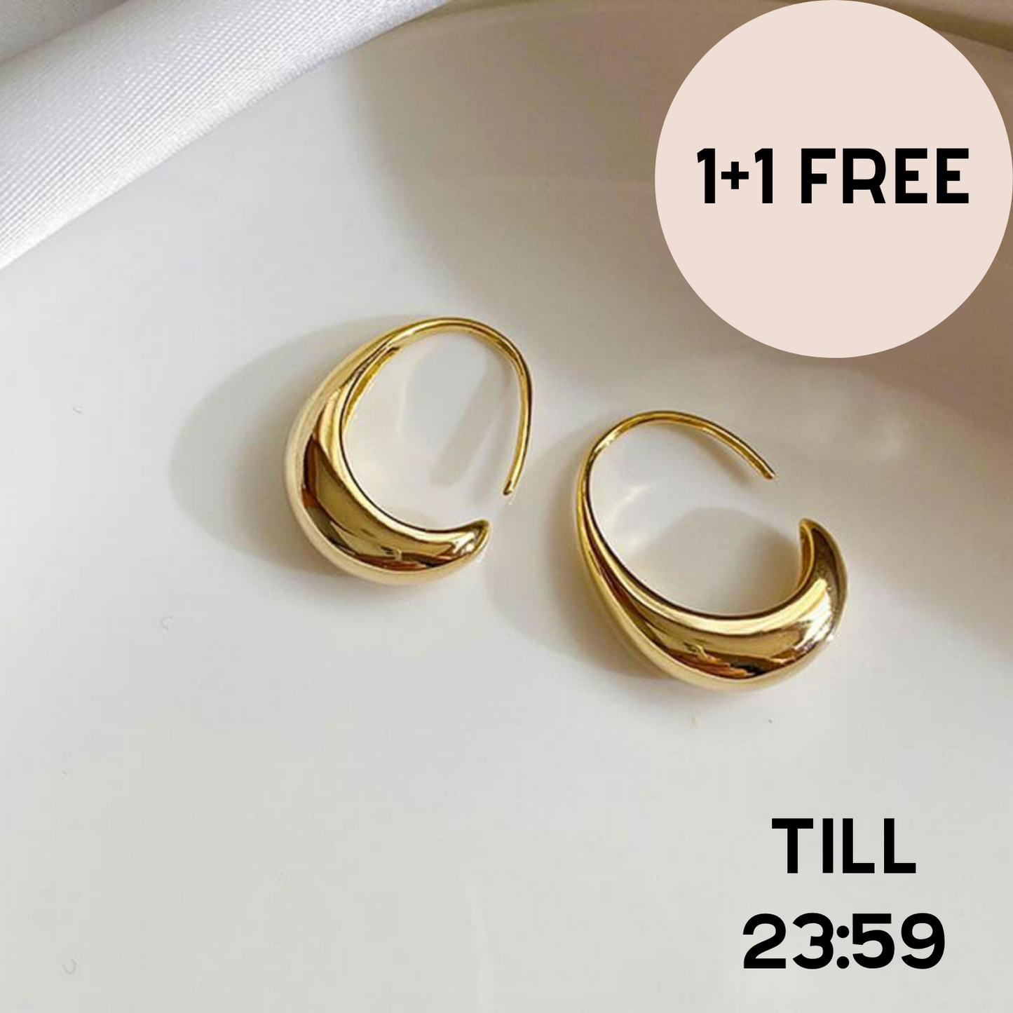 Drop Hoop Earrings 1 + 1 FREE