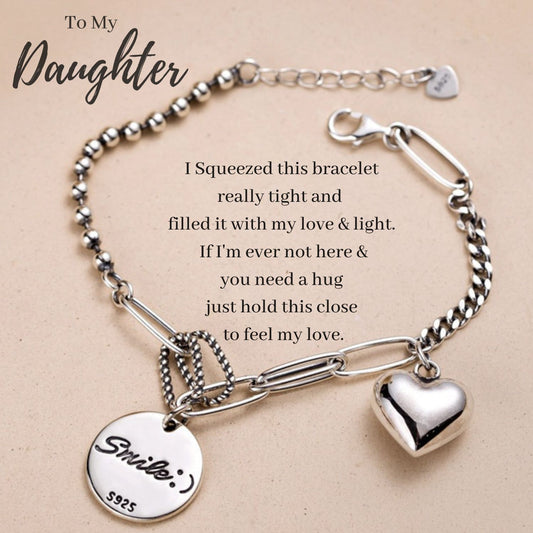 Smile Charm Bracelet Love & Light - To My Daughter