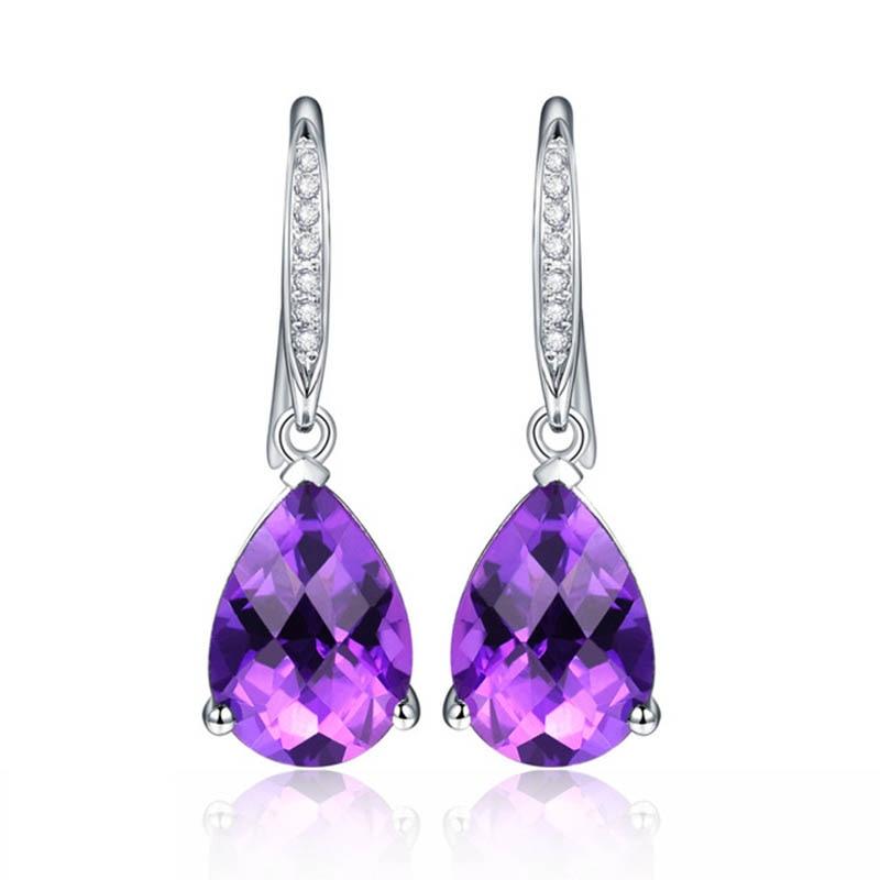 Earrings Drop Amethyst