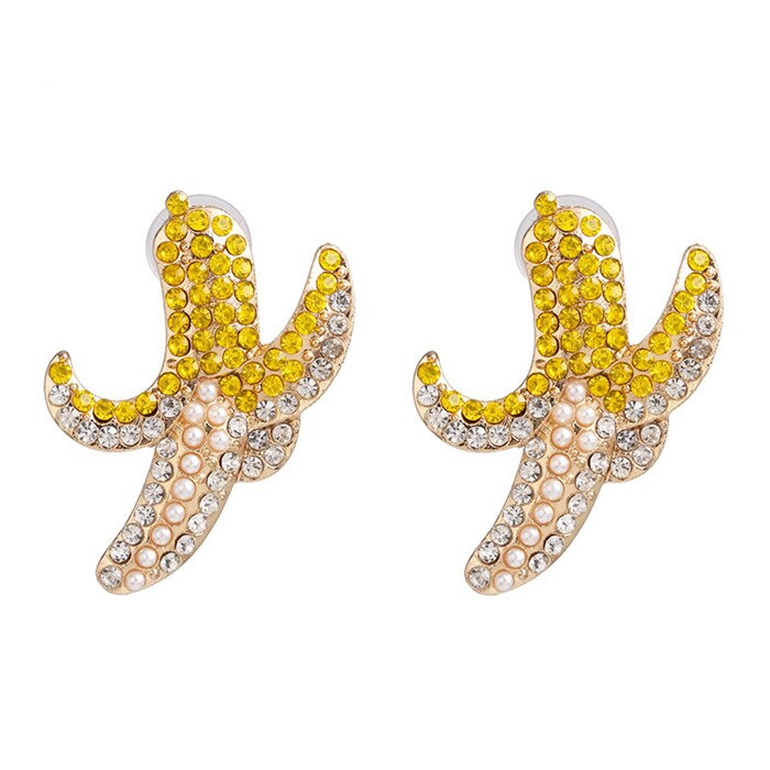 Crystal Banana Earrings