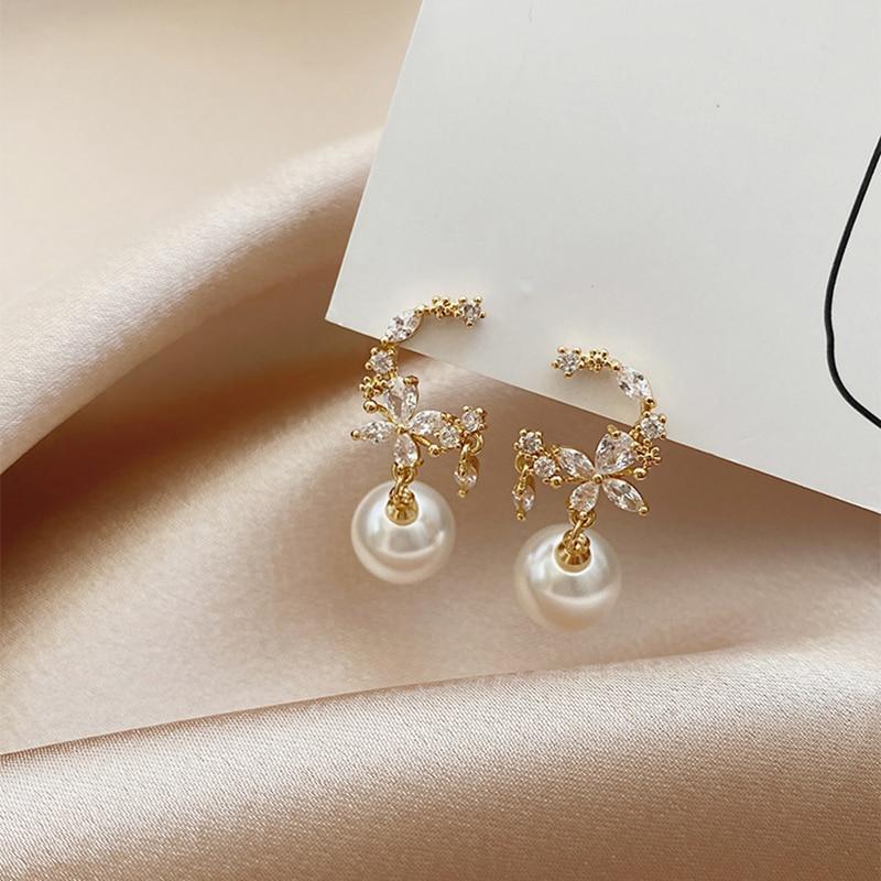 Pearl Flower Earrings