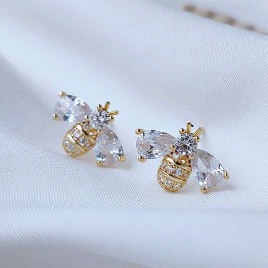 Crystal Bee Earrings