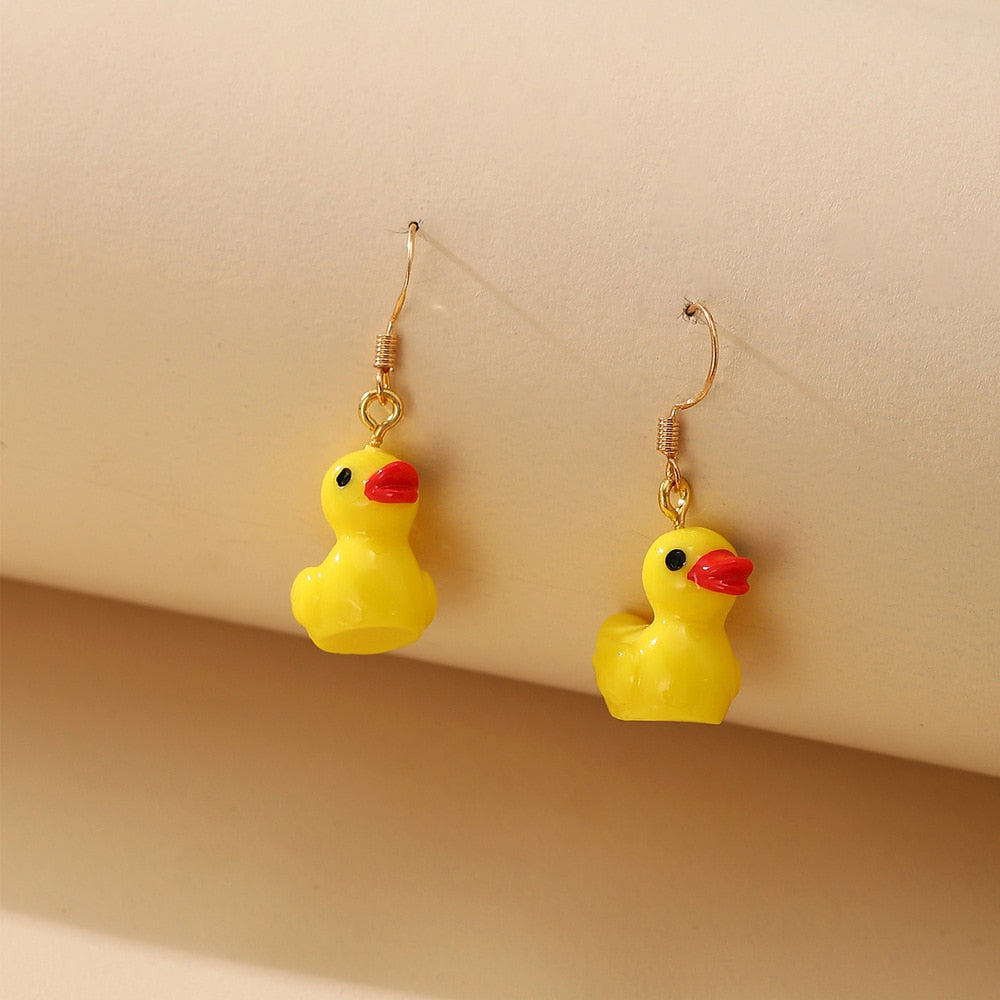 Cute Duck Stud Earrings