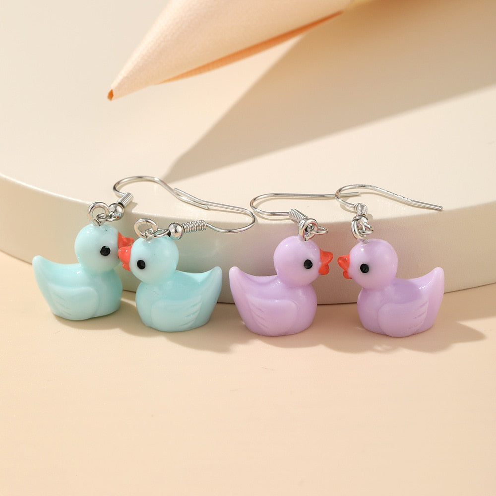 Cute Duck Stud Earrings