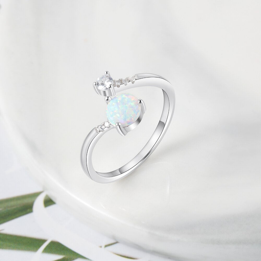 Opal Birthstone ring S925 Silver