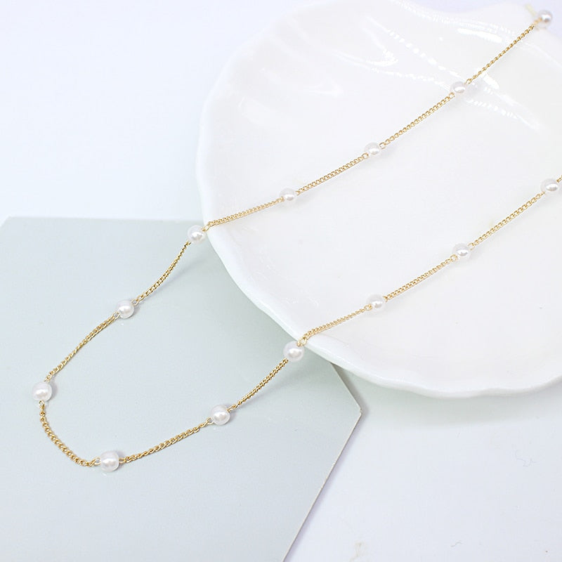 KPOP Pearl Choker Necklace