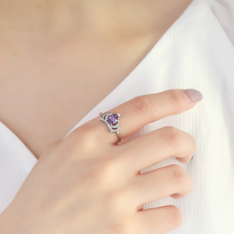 Purple Zircon Ring