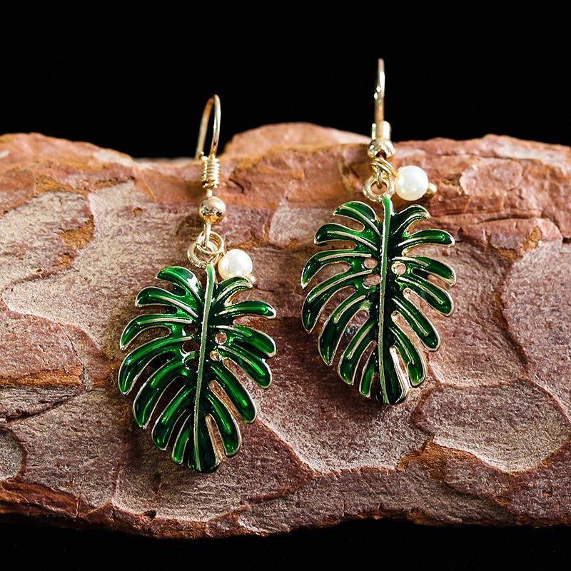 Tropical Leaf Earrings