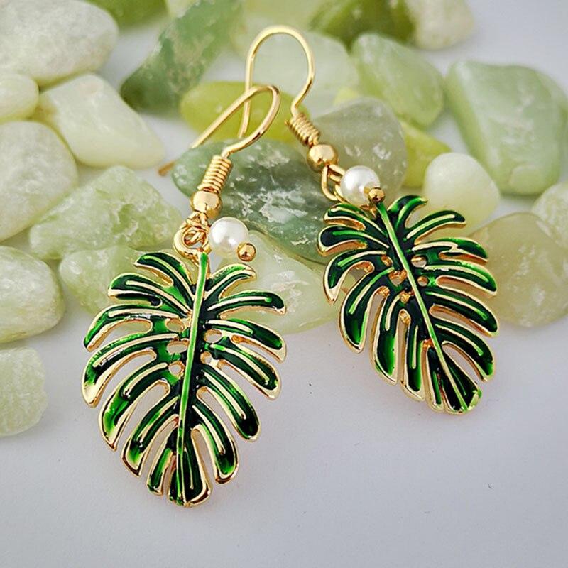 Tropical Leaf Earrings