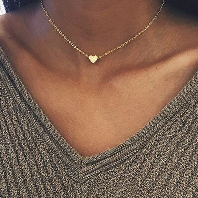 Pearl Heart Double Layer Necklace