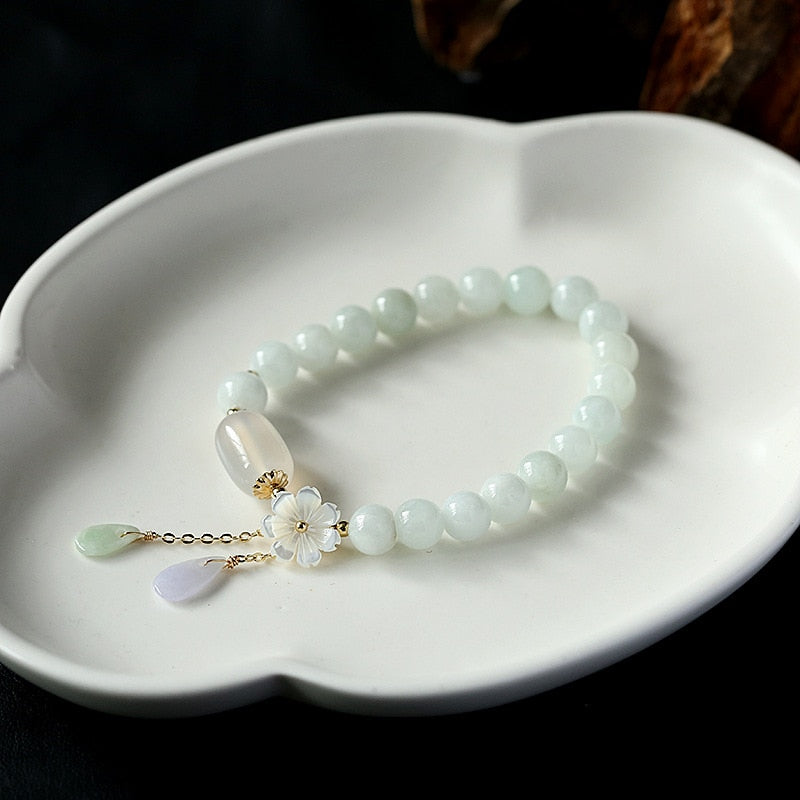 Emerald Jade & Agate Bracelet