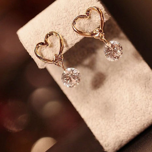 Heart Crystal Earrings