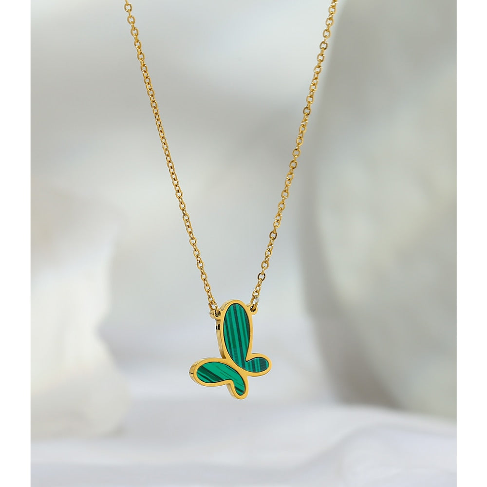 Malachite Butterfly Necklace