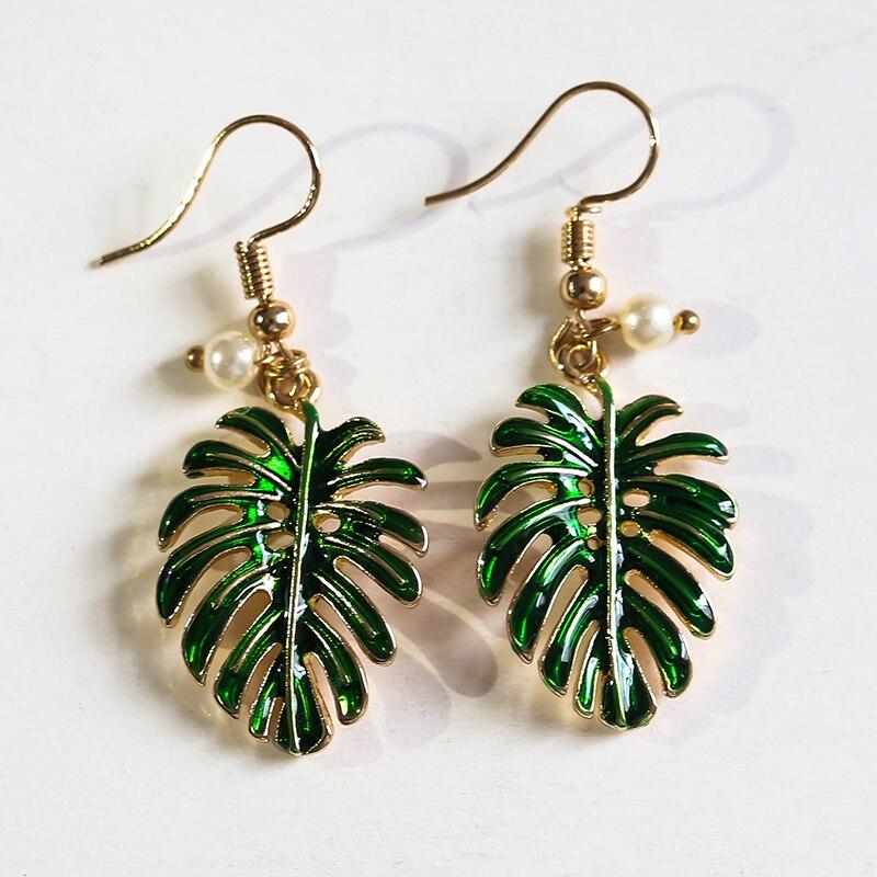 Tropical Leaf Earrings