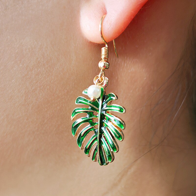 Tropical Leaf Earrings