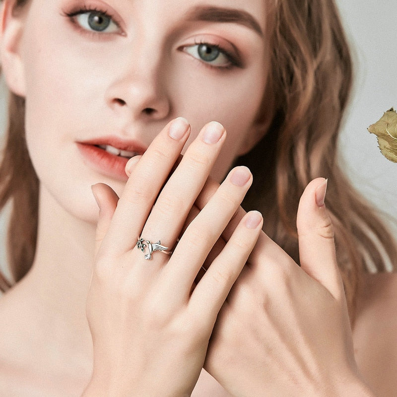 Bird Leaf Ring