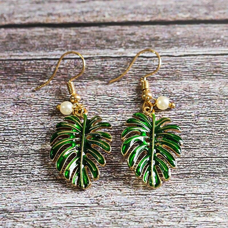 Tropical Leaf Earrings