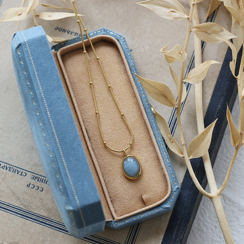 Natural Aquamarine Necklace March