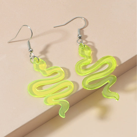 Acrylic Snake Drop Earrings