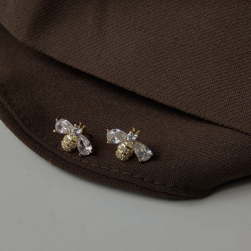 Crystal Bee Earrings