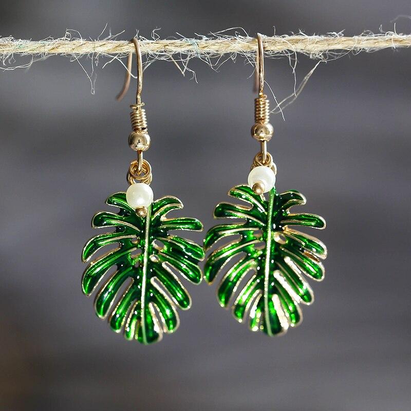 Tropical Leaf Earrings