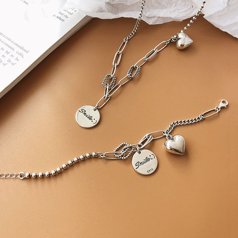 Smile and Heart Charm Bracelet - Buy 1 Get 1 Free Today!