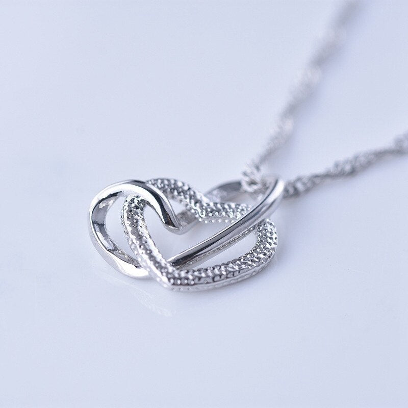 Mother & Daughter Linked Hearts Necklace