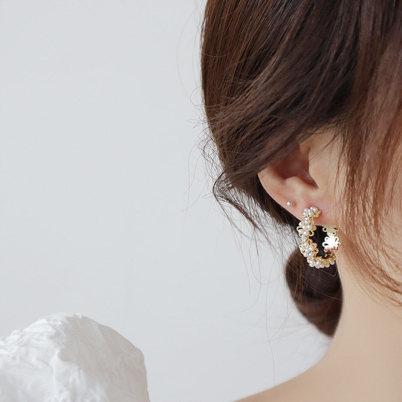 Lace Pearl Earrings