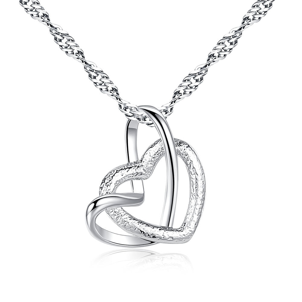 Mother & Daughter Linked Hearts Necklace