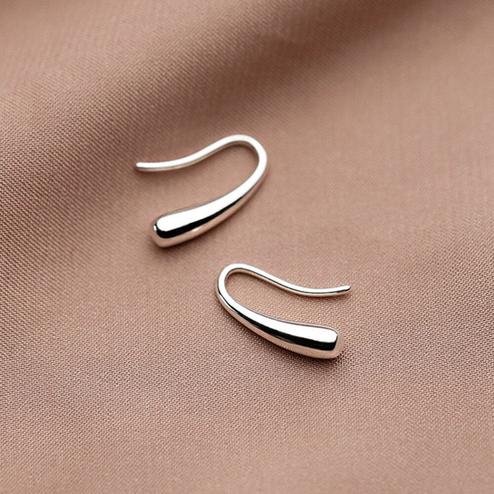 Hoop Raindrop S925 Earrings silver