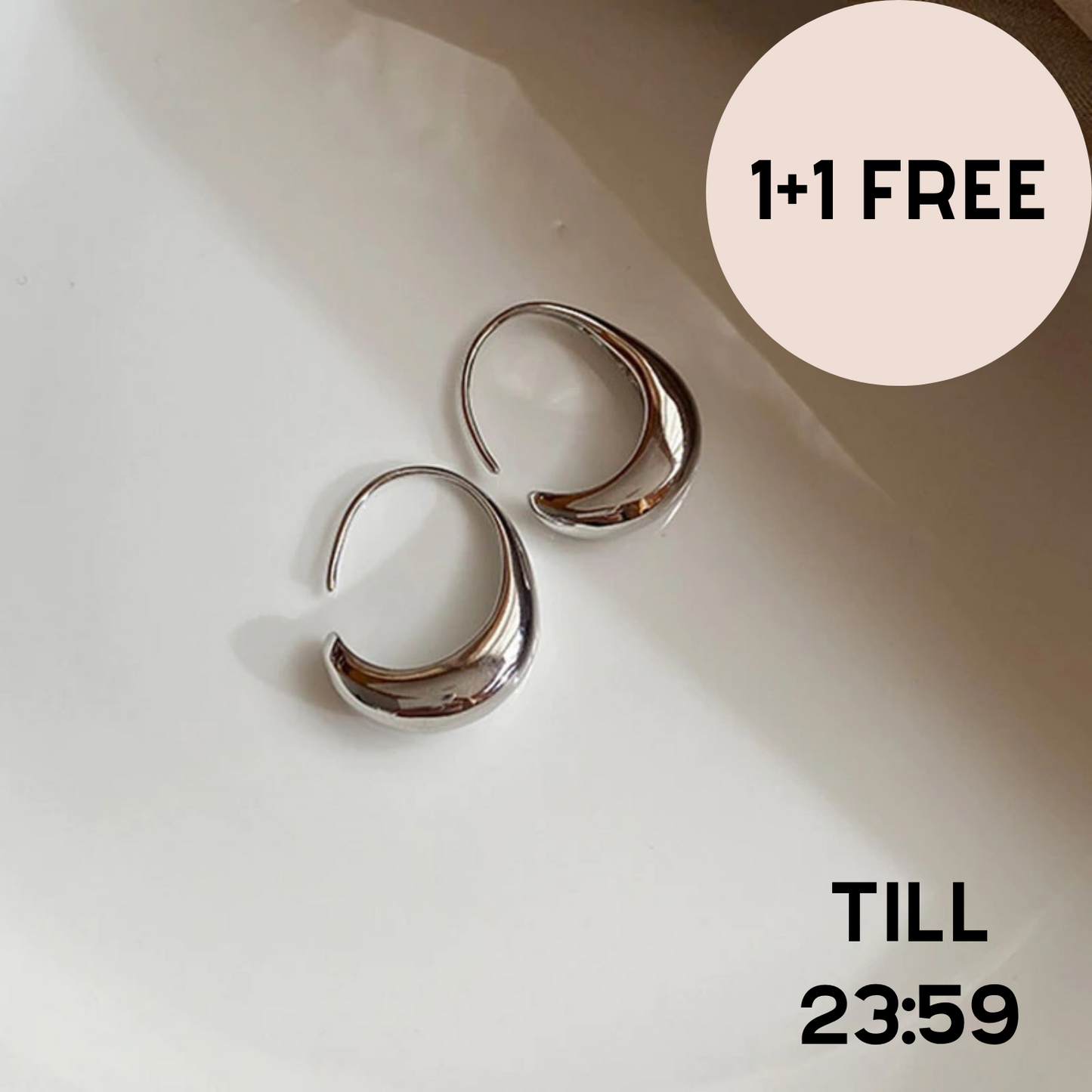 Drop Hoop Earrings 1 + 1 FREE