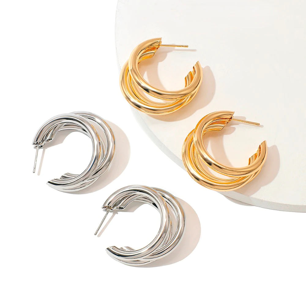 Triple Hoop Earrings