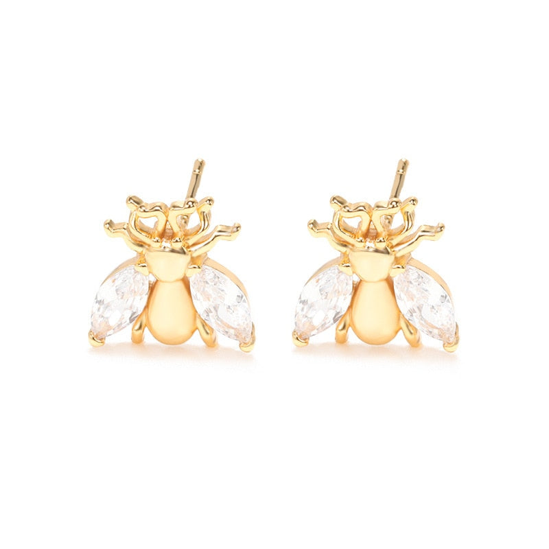 Crystal Bee Earrings