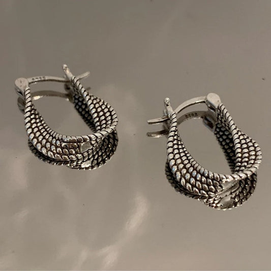 Vintage Winding Geometric Earrings