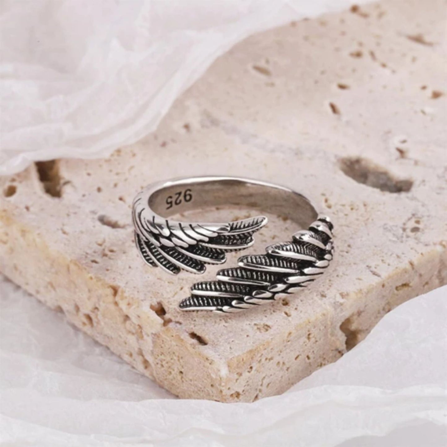 Vintage Feather Ring S925